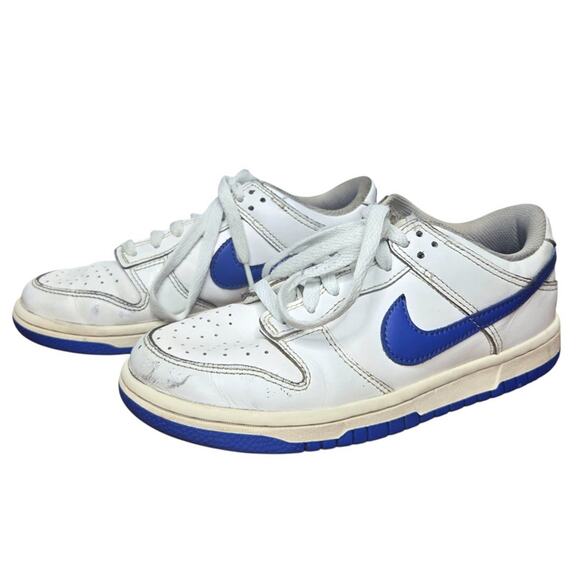 Nike Dunk Low GS Summit Hyper Royal Blue/White Size 4Y Streetwear Varsity Sports - Picture 1 of 7